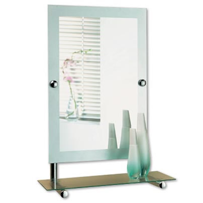 Large picture of Rectangle Mirror with Glass Shelf (updated!)