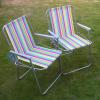 Small picture of Stripy Valencia folding picnic chairs
