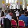 People taking their seats in preparation for the ceremony