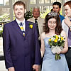 Paul and Edith walking up the aisle
