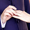 Paul putting Edith's wedding ring on her finger